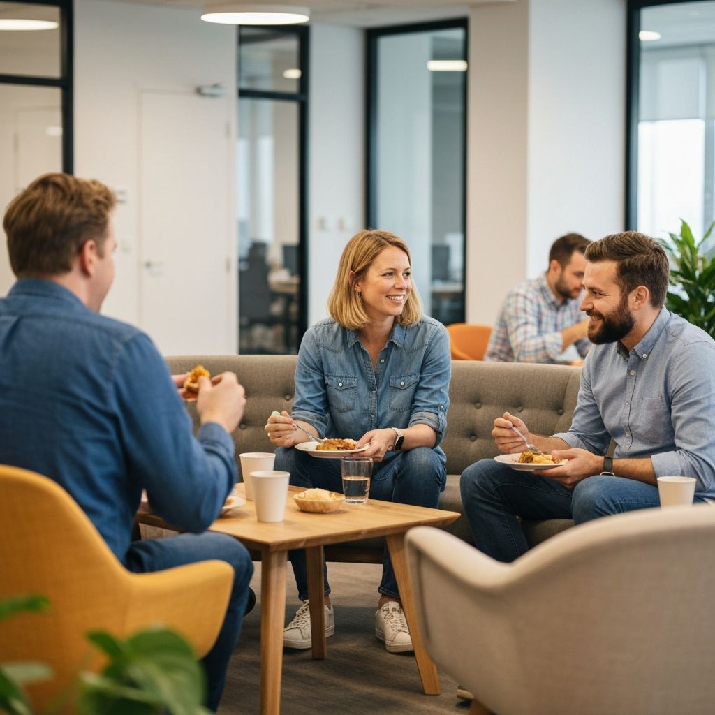 Workplace lunch setting